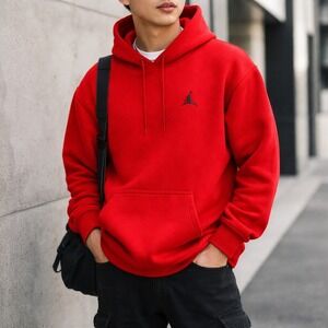 Nike Air Jordan Red Pullover Hoodie Jumpman Sweatshirt Size M